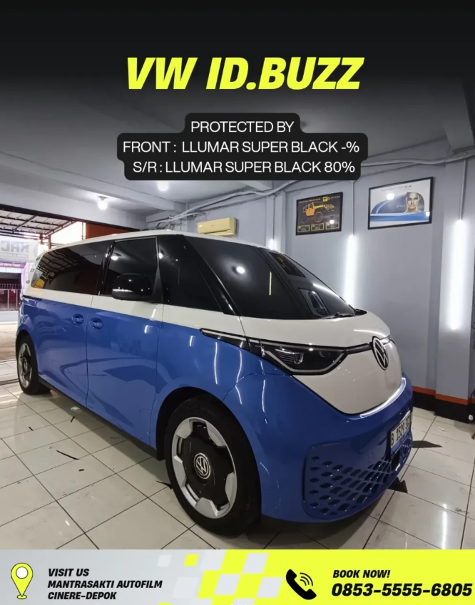 Transformasi Elegan VW ID. Buzz dengan Perlindungan Premium LLumar Super Black